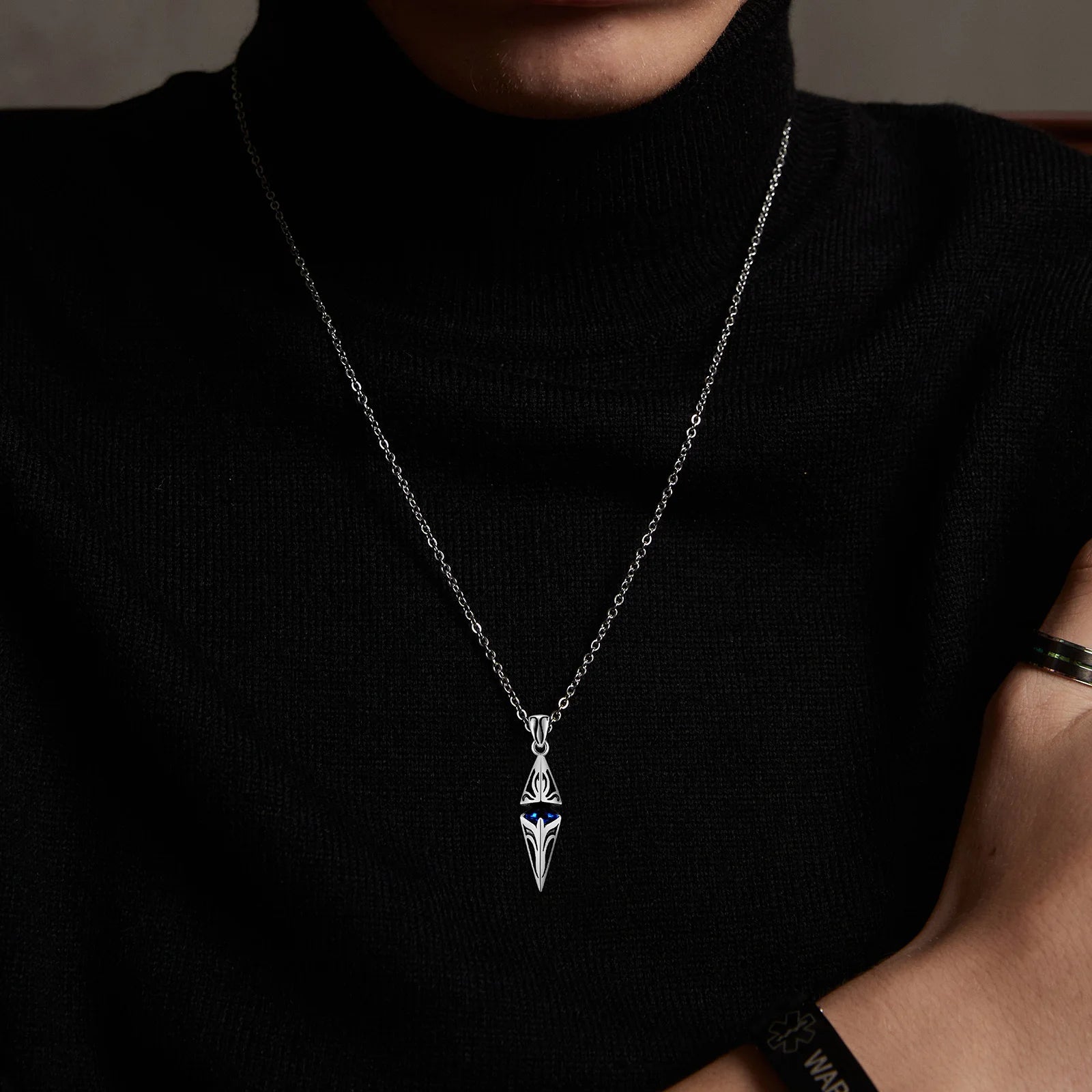 Blue Stone Cube Pendant by Tinkers - Energy and Balance