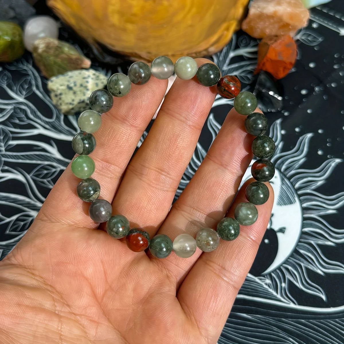 Handcrafted Bloodstone Bracelet Protection, Gift By Tinkers