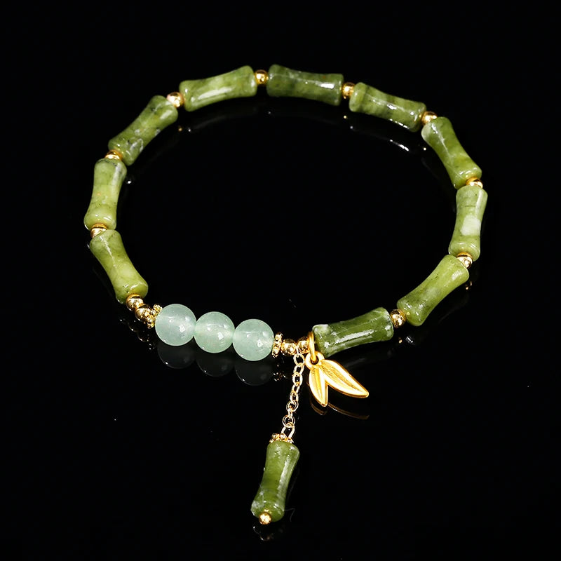 Tinkers JD Southern Jade Bamboo Leaf Pendant Bracelet Limited -