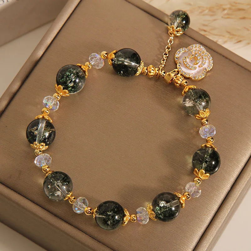 Handcrafted Healing Green Crystal Bracelet for Women by Tinkers