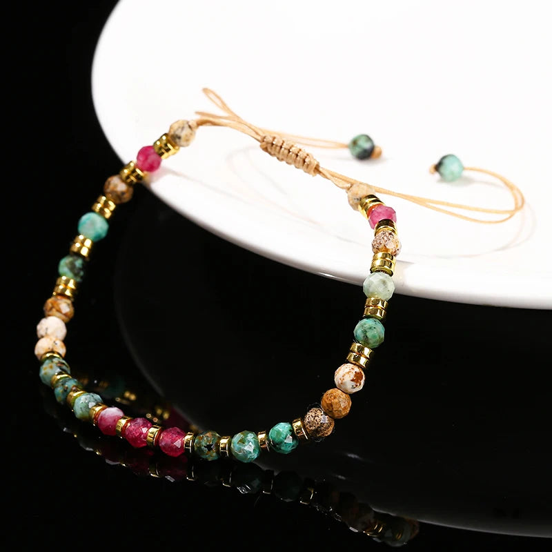 Tinkers JD Limited Faceted Africa Turquoise Chalcedony Bracelet - Apparel & Accessories > Jewelry > Bracelets