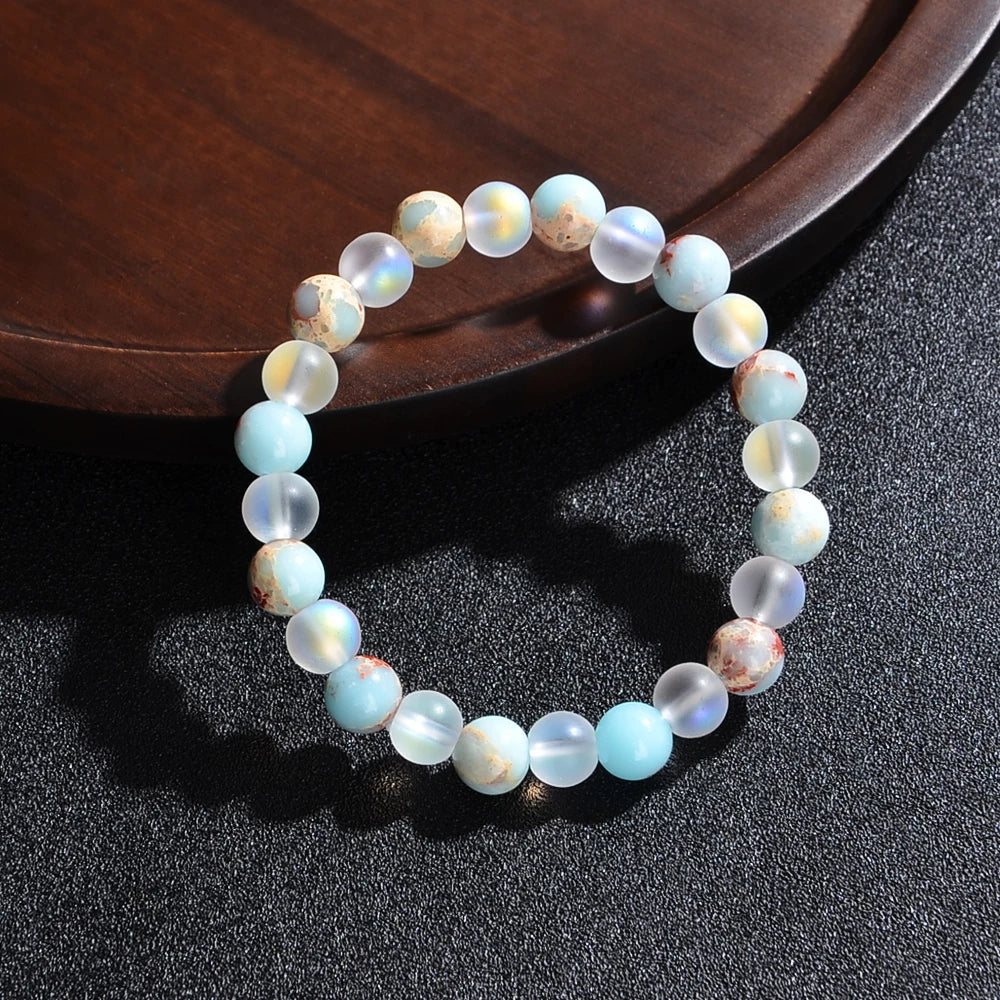 Tinkers Aura Quartz Ocean Sediment Beaded Bracelet Signature - Apparel & Accessories > Jewelry > Bracelets