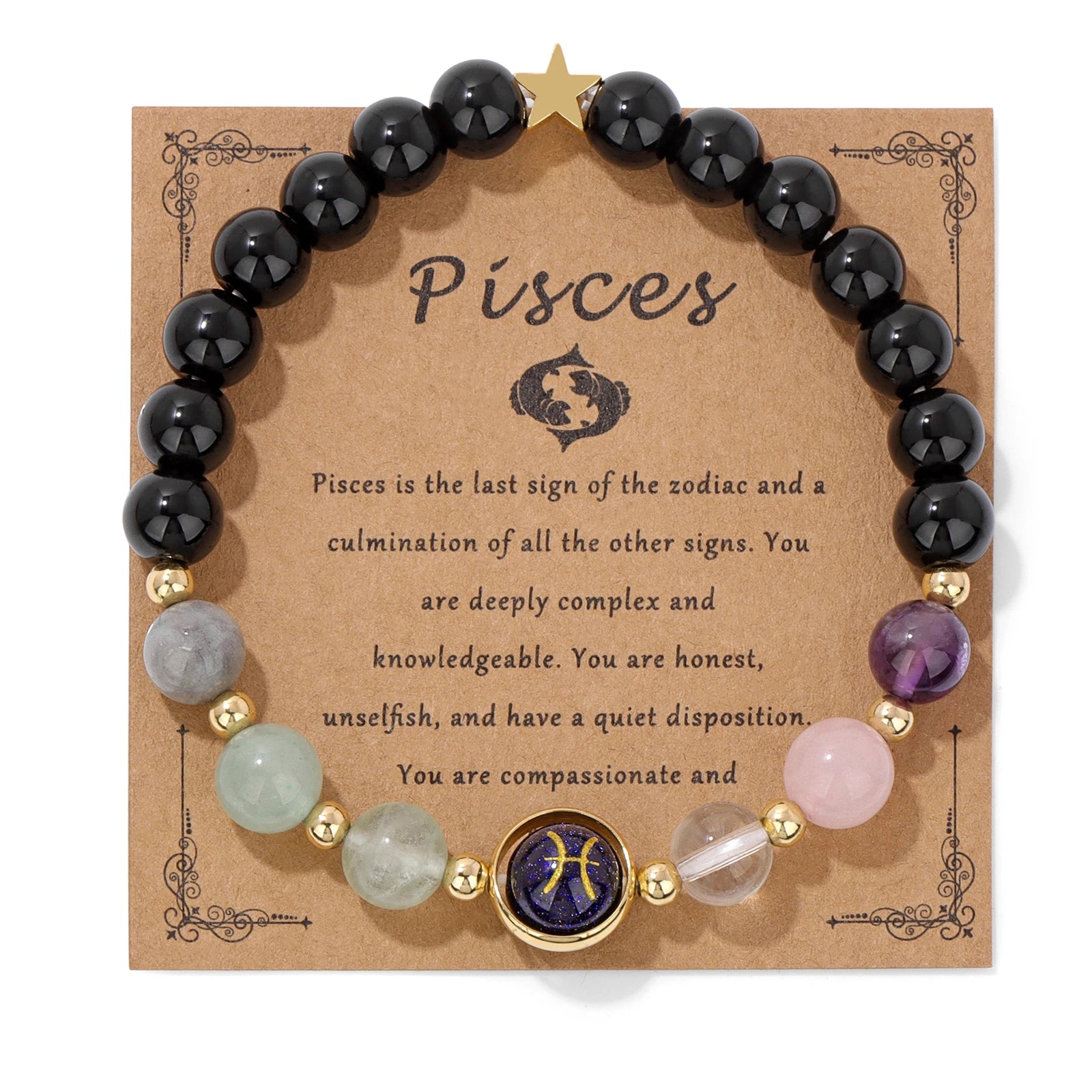 Obsidian Tiger Eye Zodiac Bracelet Balance By Tinkers
