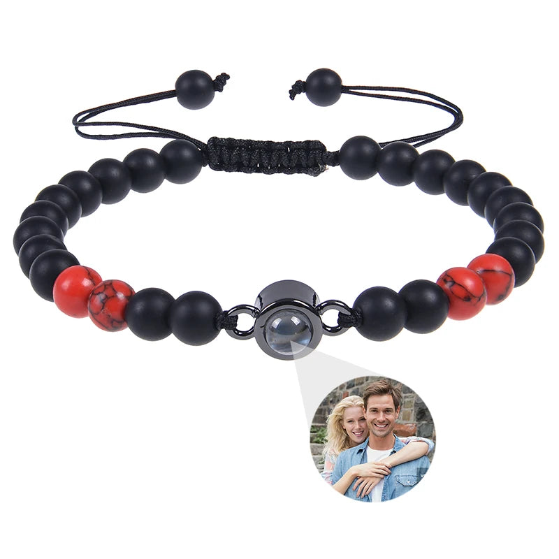 Schwarzes mattes Tigerauge-Fotoarmband von Tinkers Energy