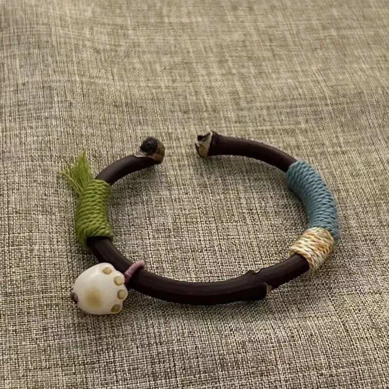 Tinkers Natural Chicken Blood Vine Adjustable Tibetan Bracelet -