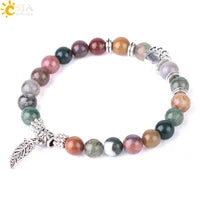 Handcrafted Natural Tiger Eye 7 Chakra Bracelet for Women by Tinkers - Healing Energy and Balance