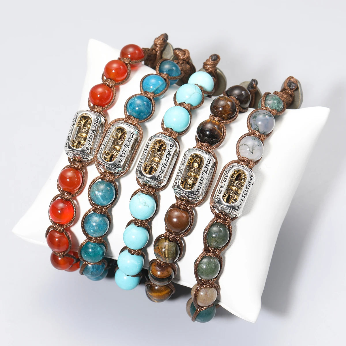 Handcrafted Chalcedony Sandalwood Healing Bracelet for Men