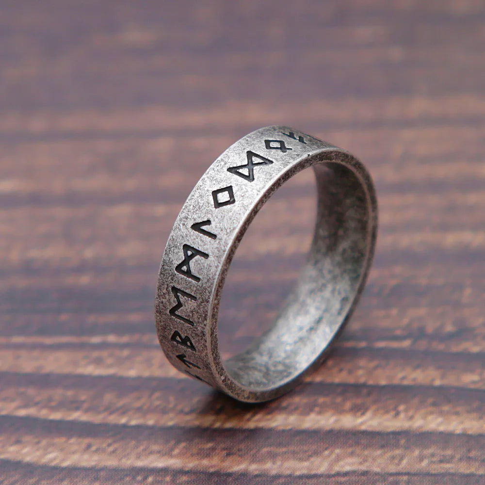Tinkers Retro Viking Rune Ring Unisex 316L Stainless Steel Odin - Apparel & Accessories > Jewelry > Rings