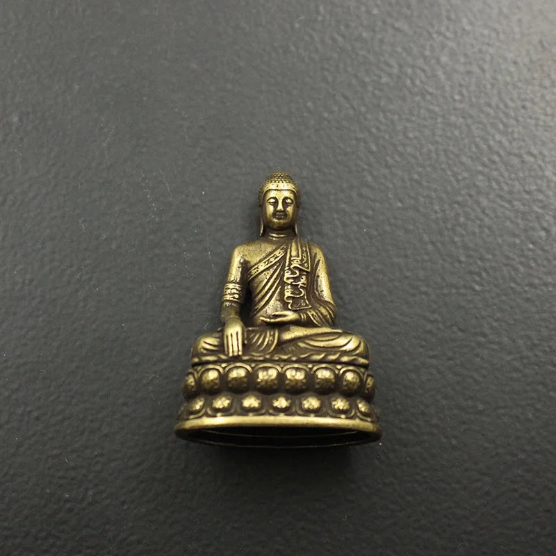 Tinkers Brass Sakyamuni Buddha Figurine Miniature Desktop Copper - Home & Garden > Decor > Figurines