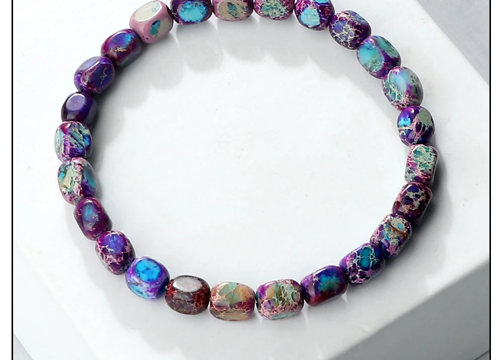 Tinkers Tinkers Vintage Emperor Rare Natural Stone Beaded Bracelet -