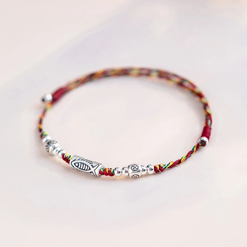 Tinkers Chinese Style Lucky Koi Fish Adjustable Braided Bracelet - Uncategorized