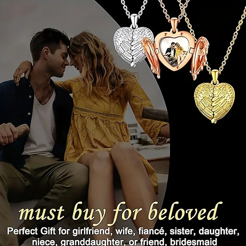 Personalize Angel Wing Pendant Necklace by Tinkers for Protection