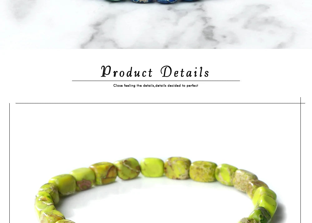 Tinkers Tinkers Vintage Emperor Rare Natural Stone Beaded Bracelet -