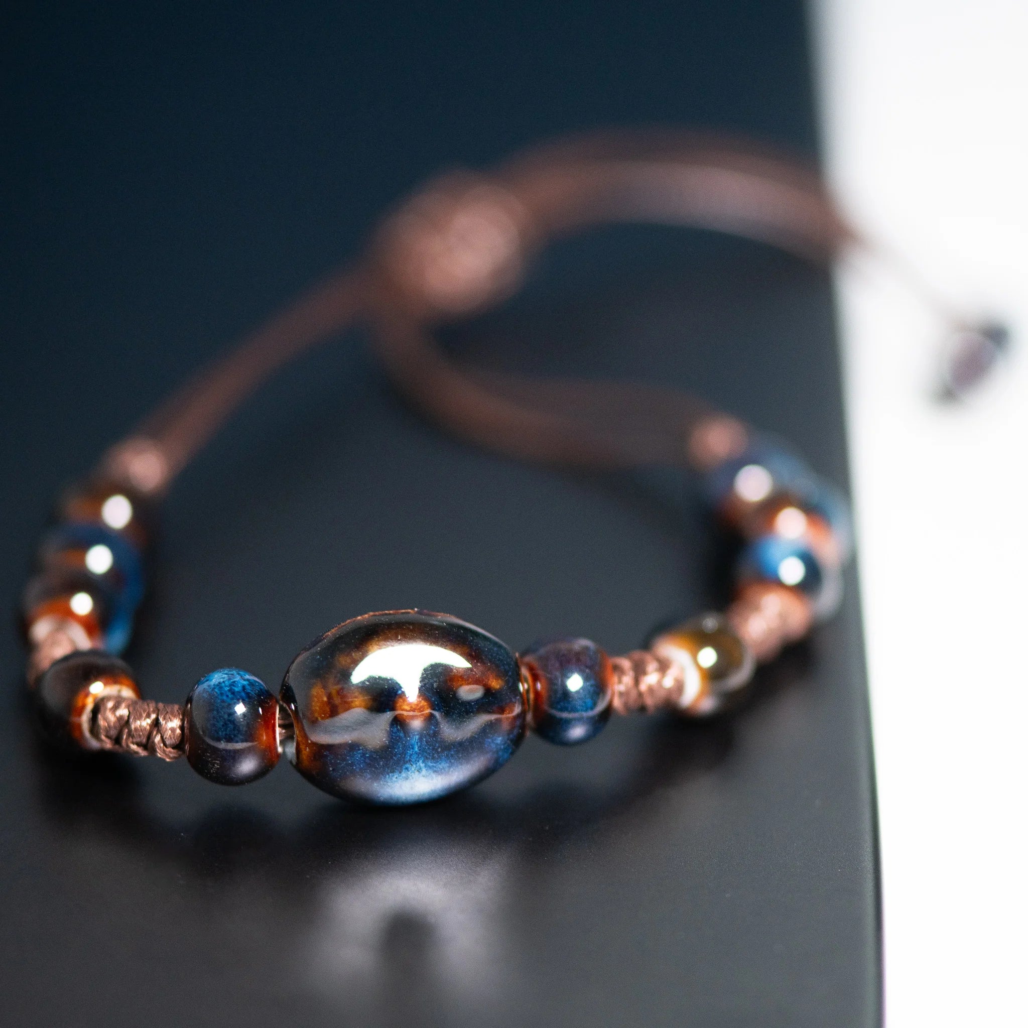 Tinkers Adjustable Vintage Style Ceramic Sun Charm Elite Bracelet -