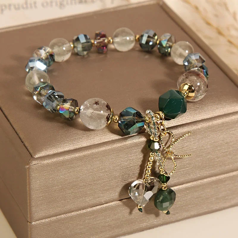 Handcrafted Healing Green Crystal Bracelet for Women by Tinkers
