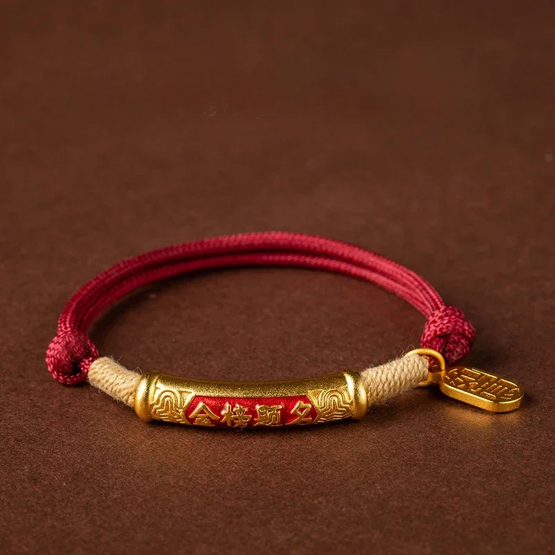 Hand Woven Adjustable Unisex Mantra Bracelet Tibetan Style