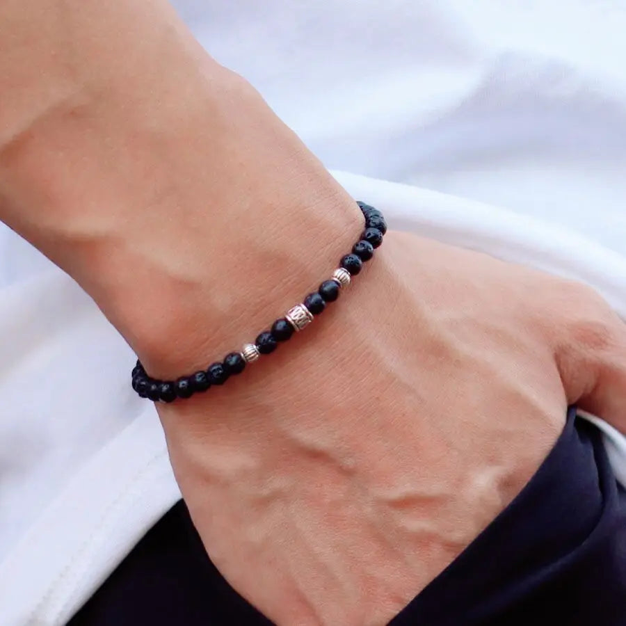 Tiger Eye Lava Bead Bracelet By Tinkers - Energy Balance