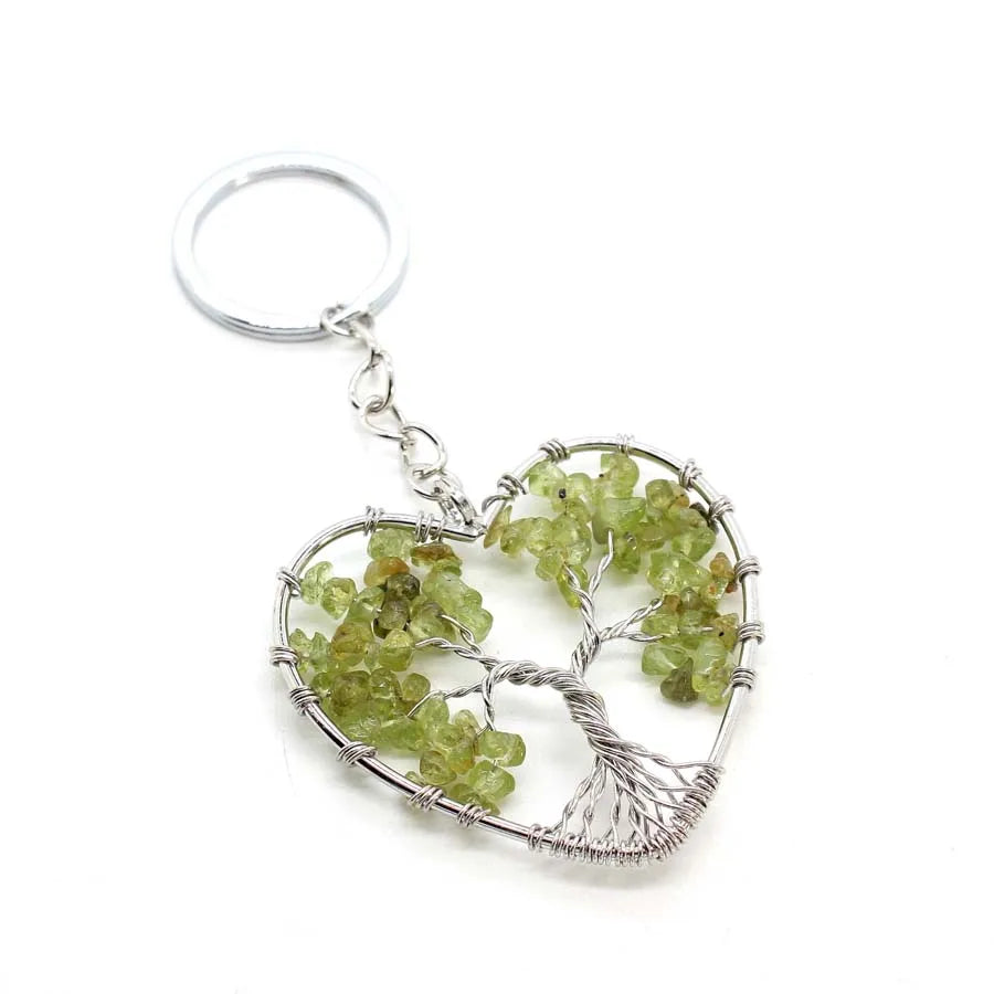 Crystal Chip Stone Keychain Handcrafted For Women Balance And Healing By Tinkers
