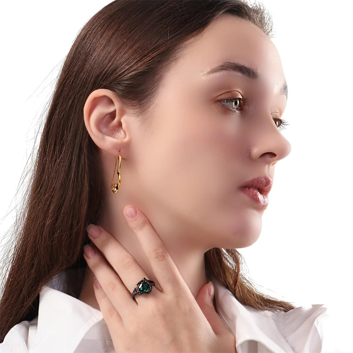 Tinkers Stainless Steel Couple Rings Blue Zircon Rhinestones - Apparel & Accessories > Jewelry > Rings