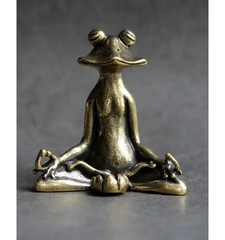 Copper Frog Incense Holder — Handcrafted Zen Figurine for Meditation & Home Decor