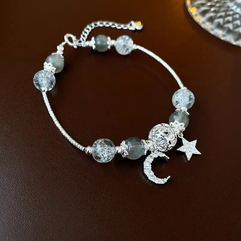 Handcrafted Zircon Crystal Bracelet by Tinkers for Women's Celestial Balance