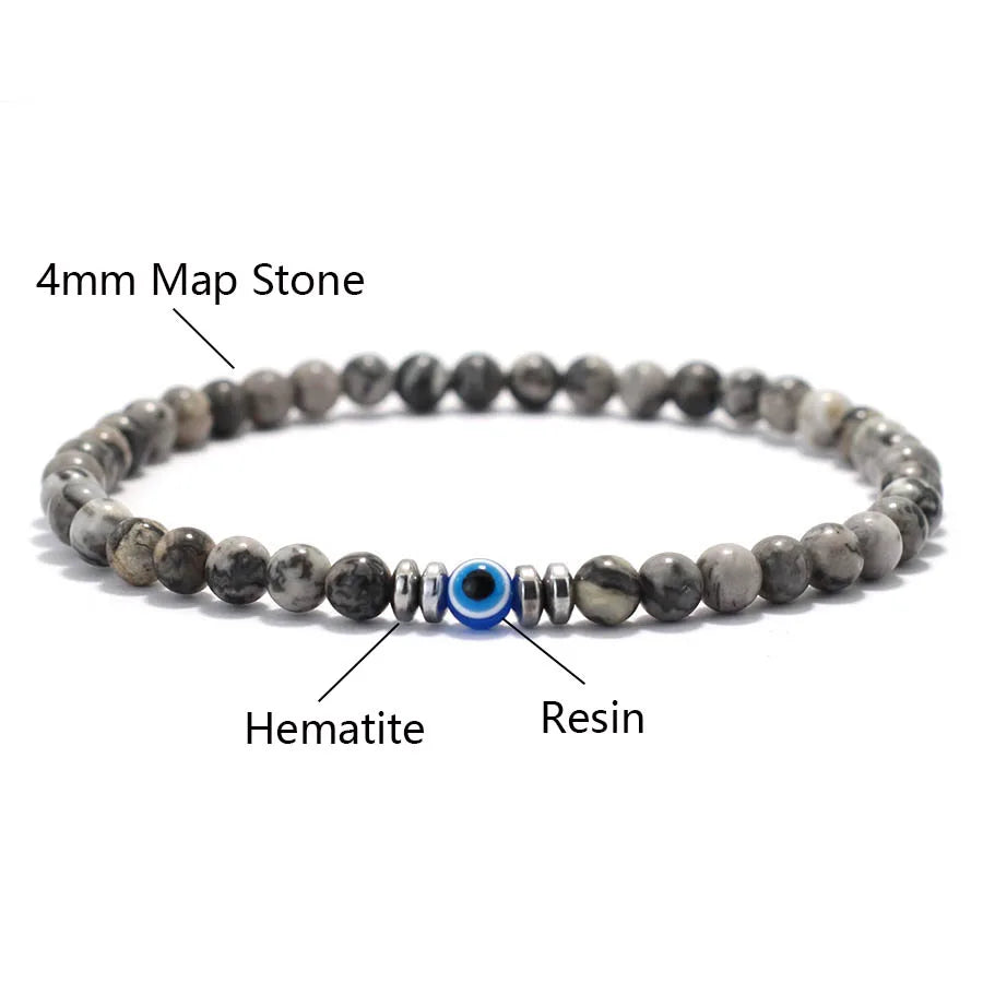 Tinkers Evil Eye Beaded Bracelet For Men With Tiger Eye Beads - Apparel & Accessories > Jewelry > Bracelets