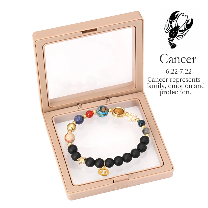 Tinkers Planet Bracelet Eight Planets Stones Zodiac Signs Gift -