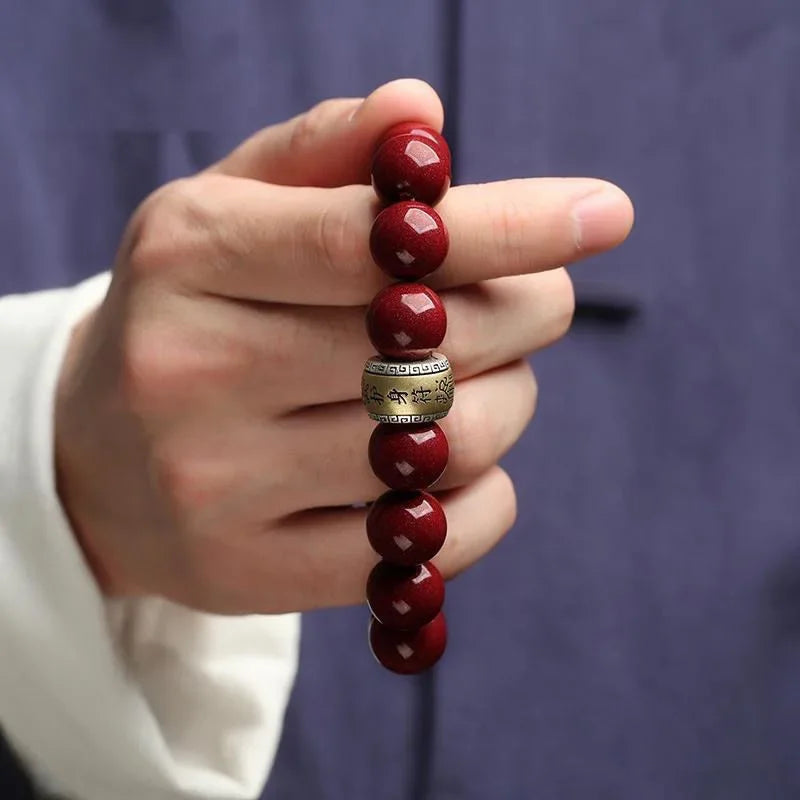 Natural Mineral Cinnabar Bracelet Amulet Zodiac Signs