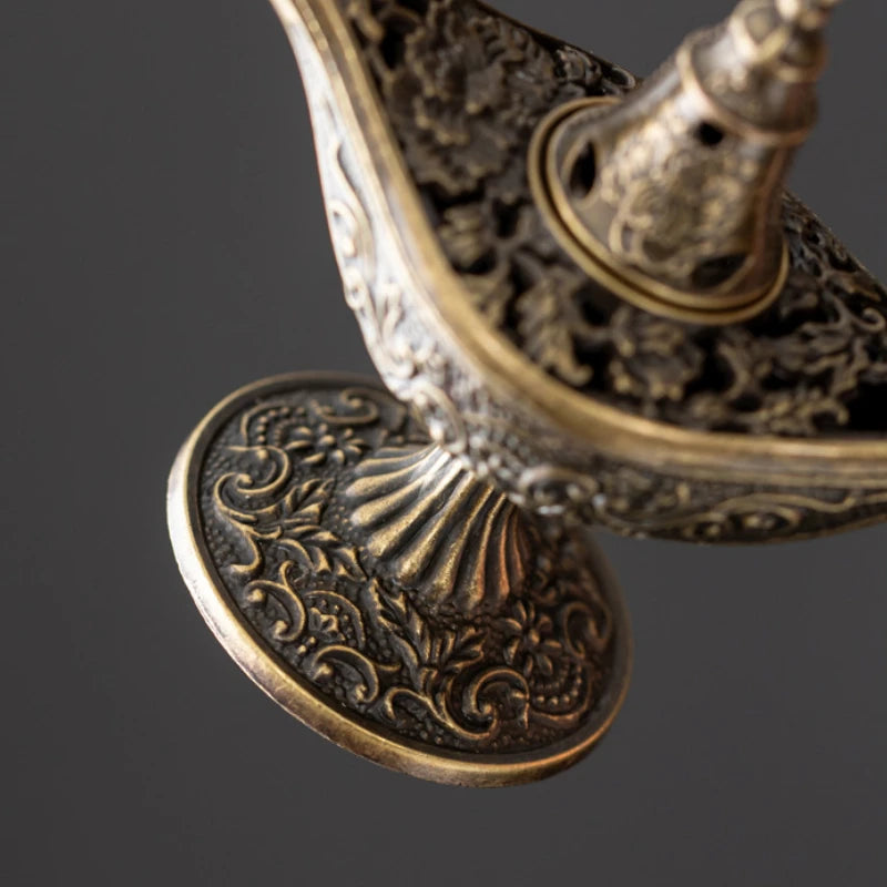 Tinkers Aladdin Genie Lamp Incense Burner Alloy Tea Ceremony Decor - Home & Garden > Decor > Home Fragrance Accessories > Incense Holders