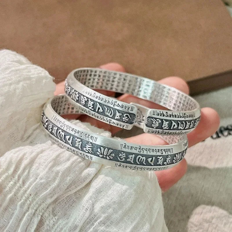 Heart Sutra Lotus Bracelet by Tinkers - Spiritual Calm