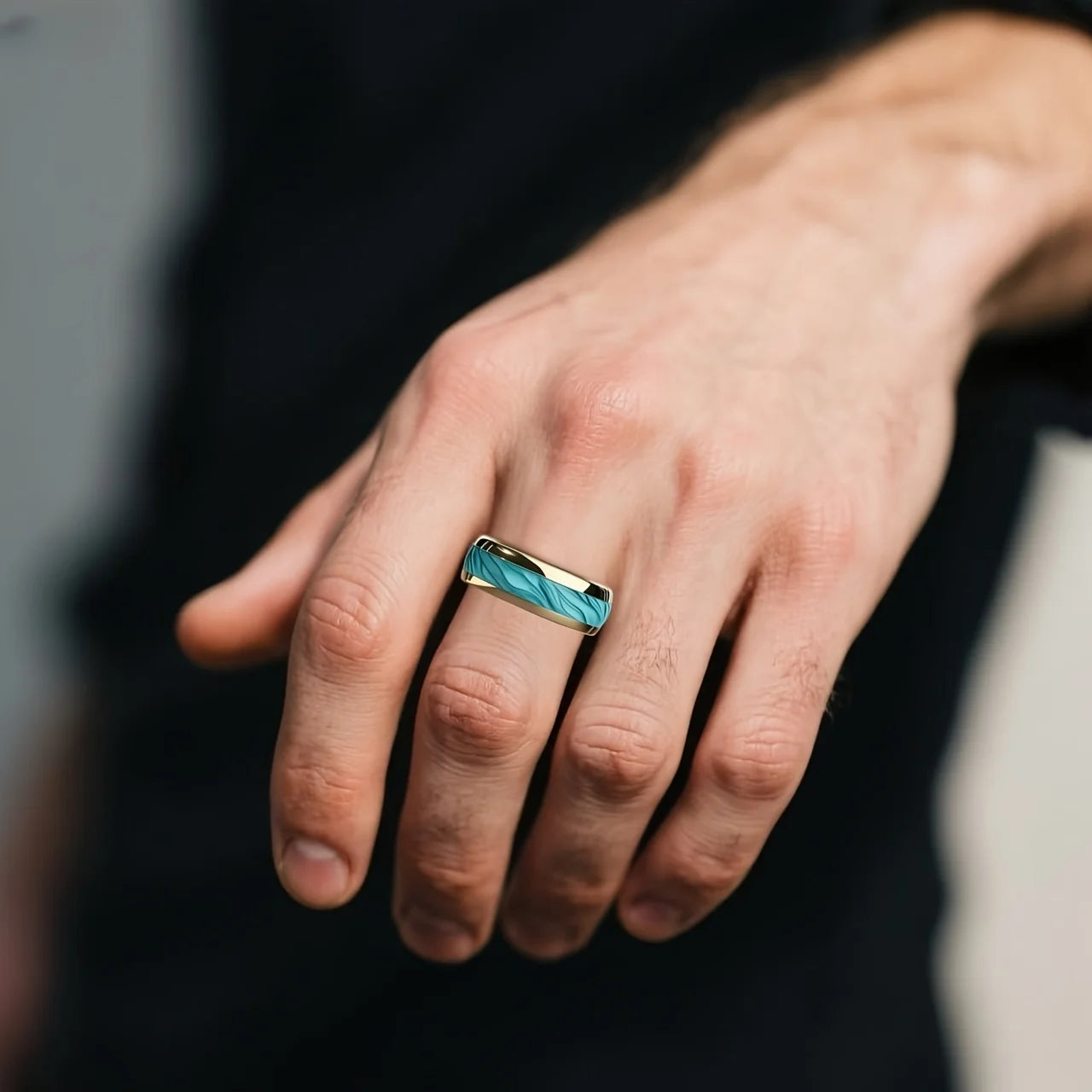 Natural Handcrafted Turquoise Ring for Men by Tinkers – Protection Healing