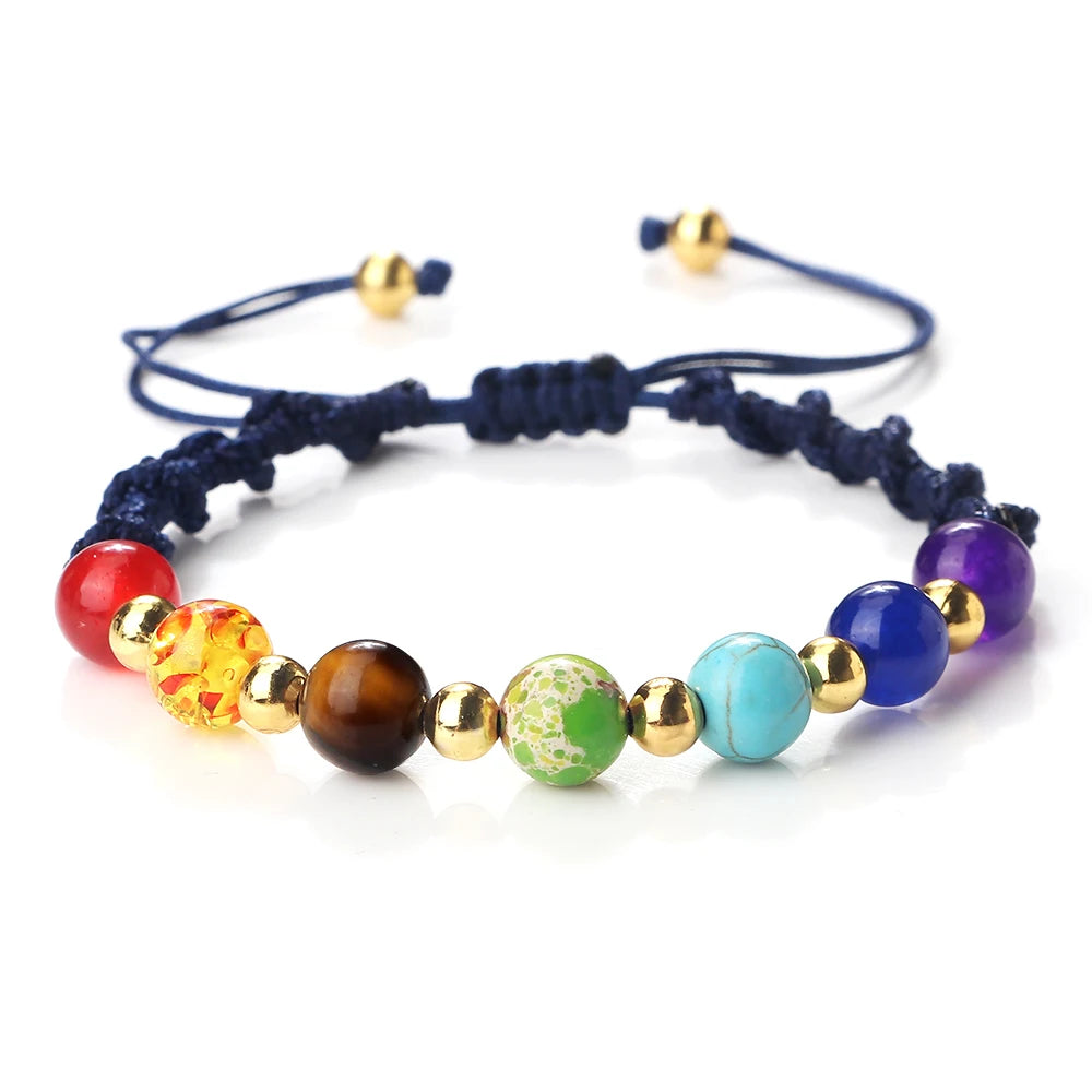 7 Chakra Gemstone Bracelet For Balance Unisex By Tinkers