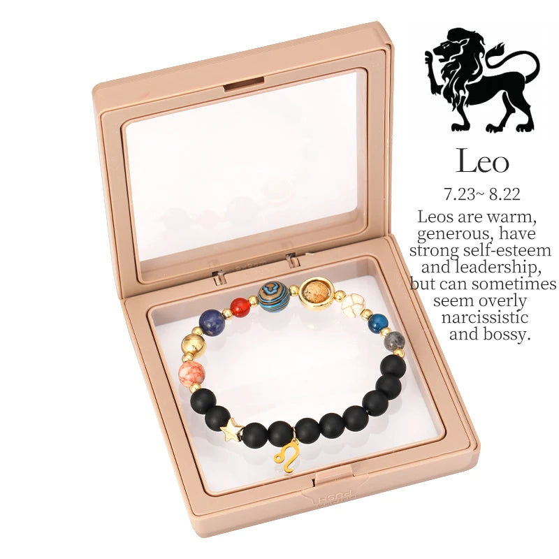 Tinkers Planet Bracelet Eight Planets Stones Zodiac Signs Gift -