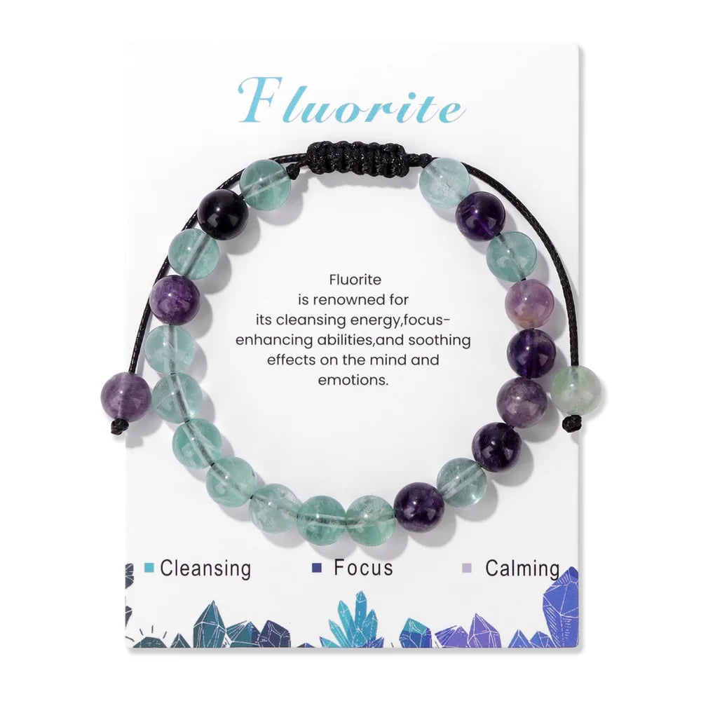 Amethyst Fluorite Bracelet by Tinkers - Energy Balance