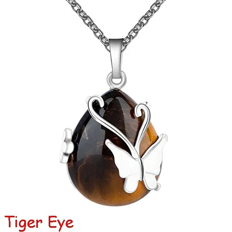 Elegant Handcrafted Natural Rose Quartz Amethyst Opalite Healing Pendant by Tinkers