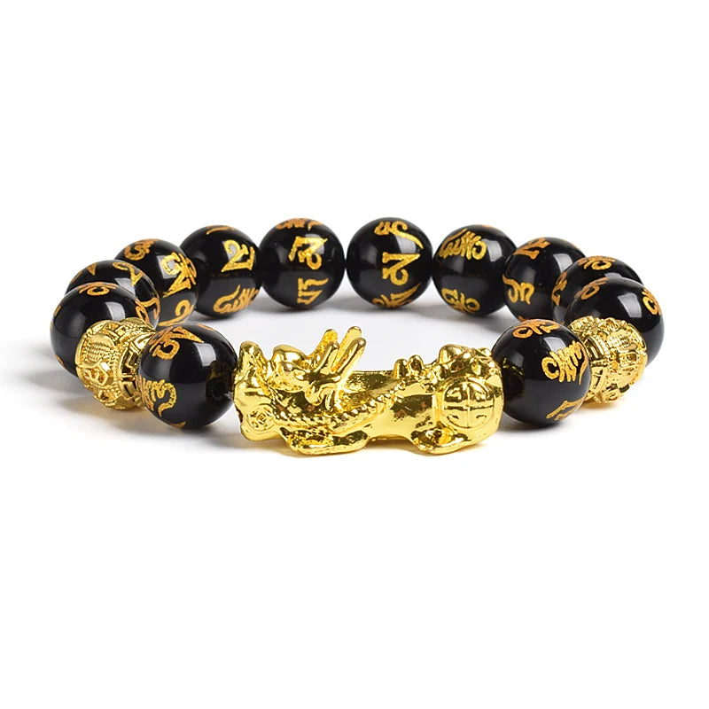 Tinkers Pi Xiu Tiger Eye Beads Bracelet Feng Shui Pixiu Good Luck -