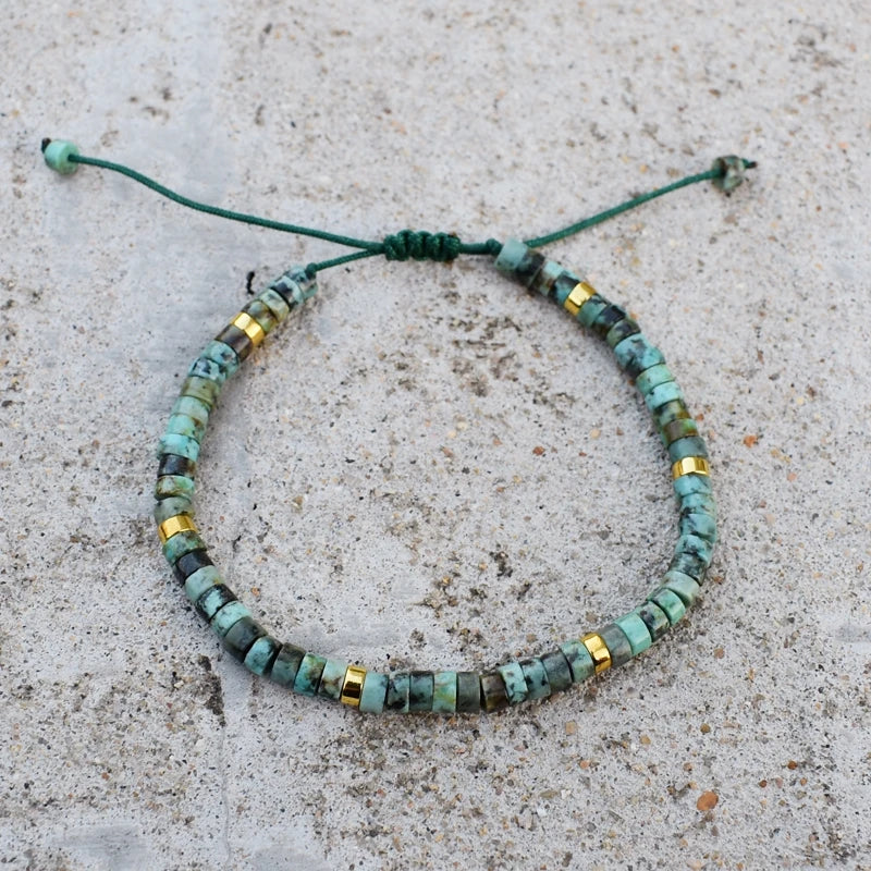 Tinkers PrettylandCN 4mm African Turquoise Braided Bracelet Elite -