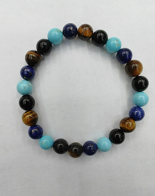 Tinkers Tinkers Tiger Eye Volcano Stone Exclusive Blue Gold Bracelet - 0