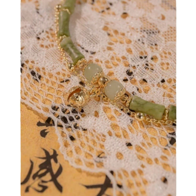 Handcrafted Hetian Jade Bracelet for Women's Balance by Tinkers
