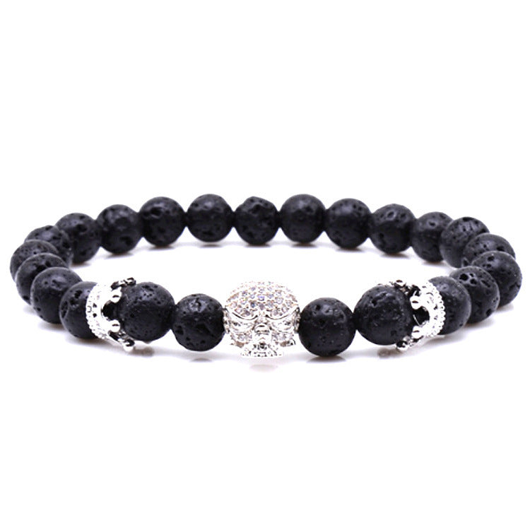 Tinkers Volcanic Rock Beaded Crown Zircon Bracelet Exclusive - 0