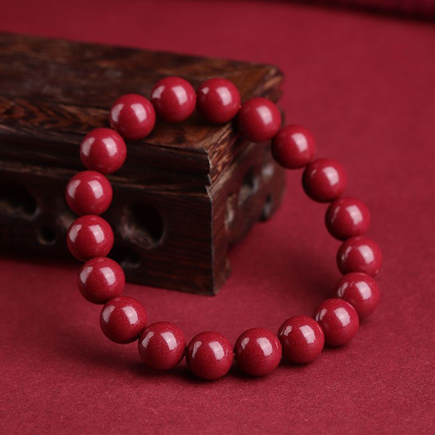 Tinkers Tinkers Cinnabar Bead Bracelet Signature Everyday Style - 0