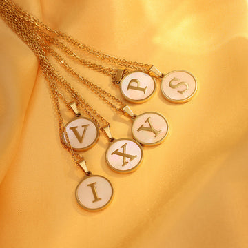 Handcrafted Natural Stone Alphabet Pendant by Tinkers for Empowerment