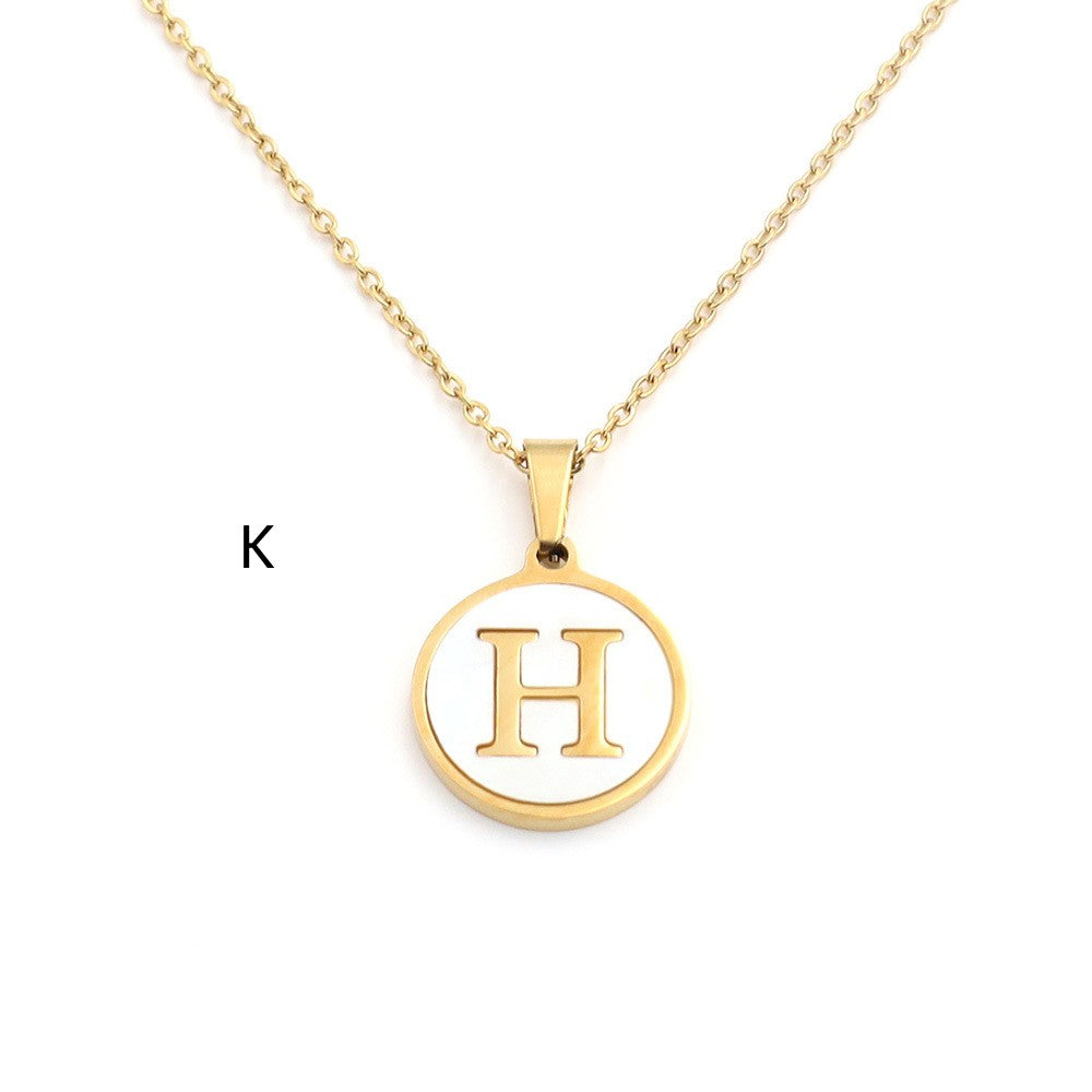 Handcrafted Natural Stone Alphabet Pendant by Tinkers for Empowerment