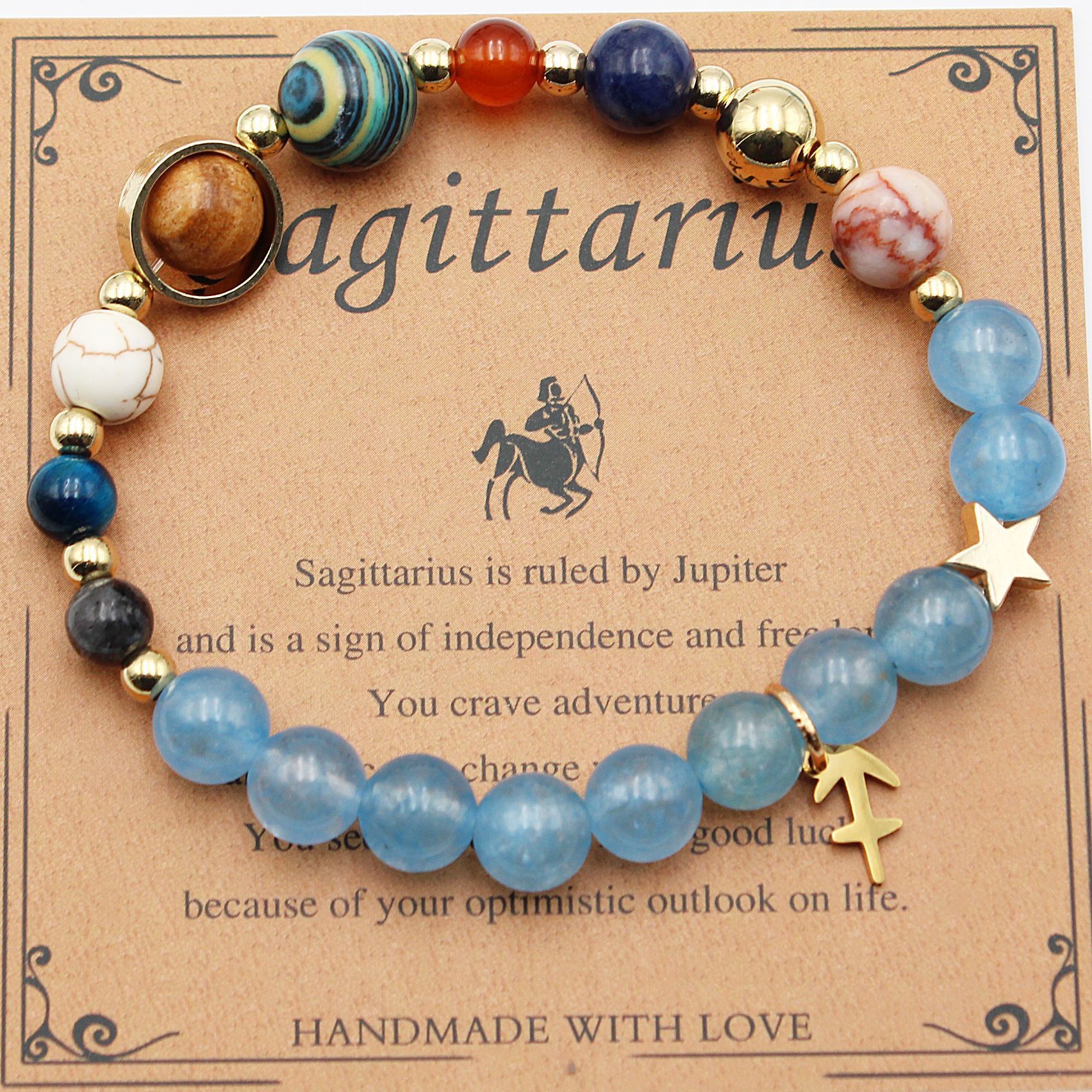 Tinkers Twelve Constellations Natural Stone Bracelet Zodiac Edition - 0