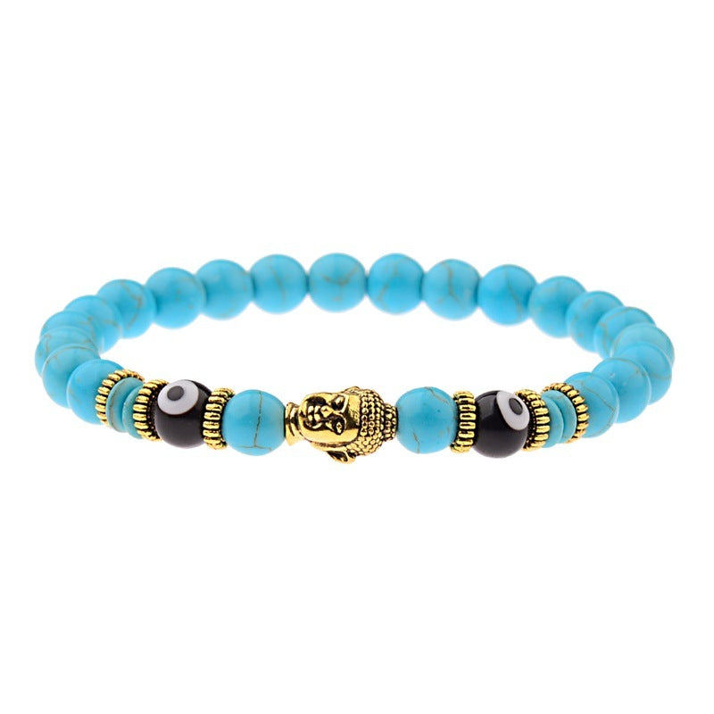 Tinkers Buddha Head Alloy Signature Tiger Energy Stone Bracelet - 0
