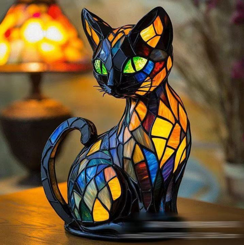 Colorful Dog Lamp Resin Decor By Tinkers - Positive Energy