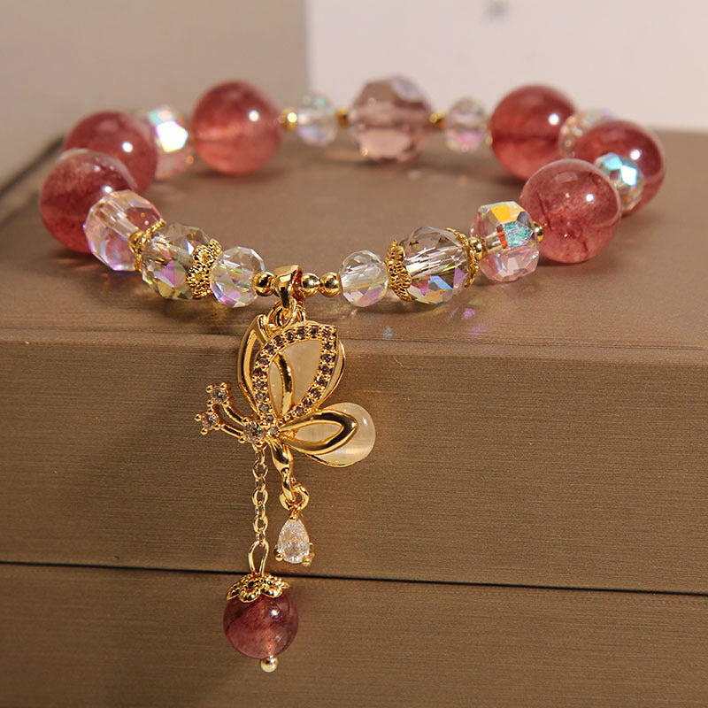 Natural Strawberry Quartz Love Bracelet For Women By Tinkers