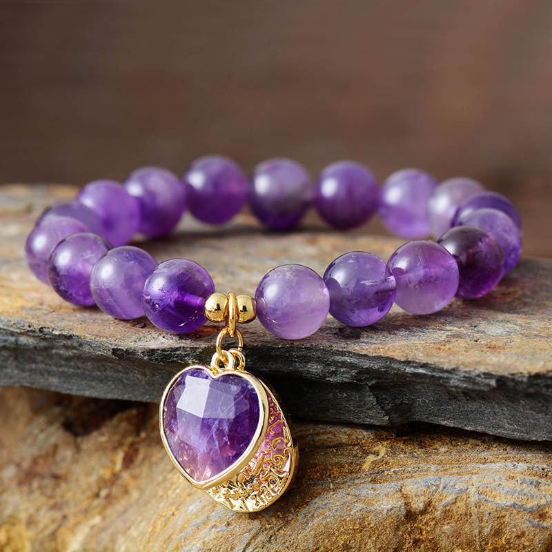 Handcrafted Natural Amethyst Bracelet for Love and Healing by Tinkers