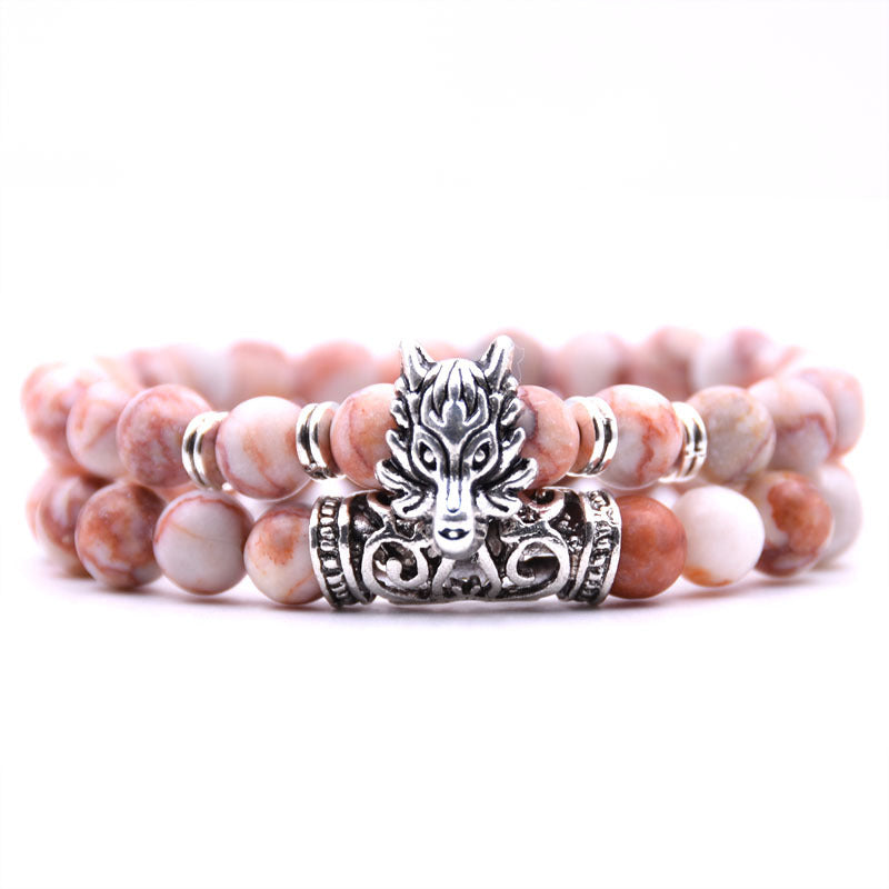 Natural Lava Stone Bracelet for Men Protection by Tinkers