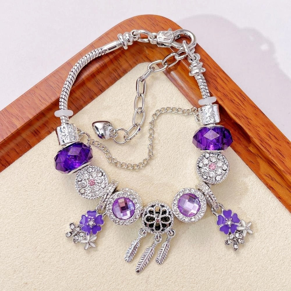 Amethyst Protection And Calm Handmade Dreamcatcher Bracelet